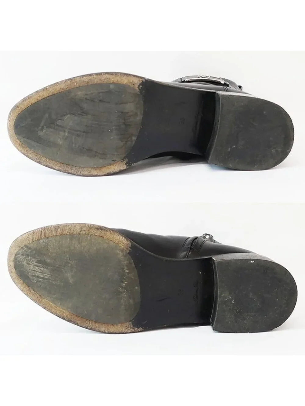 Louis Vuitton Boots Waist Side Line Black Short Leather - Picture 5 of 10